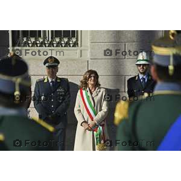 Tiziano Manzoni/LaPresse 1-12- 2024 Bergamo, Italia Cronaca cerimonia di consegna delle Cittadinanza onoraria all’Accademia della Guardia di Finanza. Palazzo Frizzoni 2024