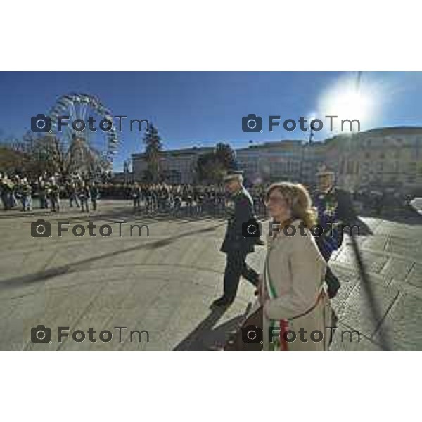 Tiziano Manzoni/LaPresse 1-12- 2024 Bergamo, Italia Cronaca cerimonia di consegna delle Cittadinanza onoraria all’Accademia della Guardia di Finanza. Palazzo Frizzoni 2024