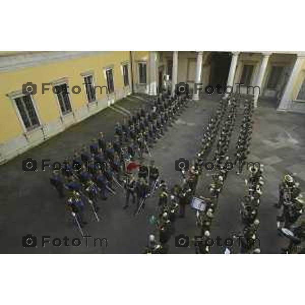 Tiziano Manzoni/LaPresse 1-12- 2024 Bergamo, Italia Cronaca cerimonia di consegna delle Cittadinanza onoraria all’Accademia della Guardia di Finanza. Palazzo Frizzoni 2024