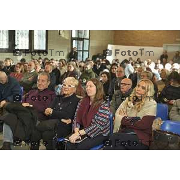 Tiziano Manzoni/LaPresse 4-12- 2024 Bergamo, Italia Cronaca Nera Treviglio Bg Museo archeologico cantiere ex chiesa con sovraintendenza Rinaldi e Juri Imeri sindaco