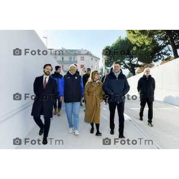 Tiziano Manzoni/ 6-12- 2024 Bergamo, Italia Cronaca taglio del nastro del nuovo Parcheggio interrato di piazzale Goisis – Curva Sud. Andrea Fabris, Direttore Generale Corporate Atalanta BC Liliana Donato, Direttore Generale ATB Mobilità Marco Berlanda, Assessore alle politiche della mobilità del Comune di Bergamo