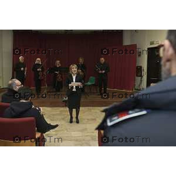 Tiziano Manzoni/LaPresse 20-12- 2024 Italia Cronaca Bergamo concerto Donizetti Opera Ensemble festival pianistico carcere Gleno la direttrice del carcere Antonina D\'Onofrio.