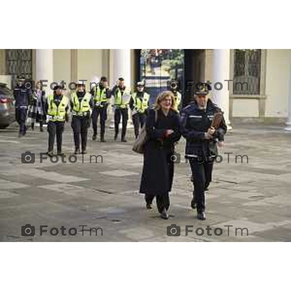 Tiziano Manzoni/LaPresse 24-1- 2025 Italia Cronaca presentazione del nucleo polizia di prossimità appiedato la Sindaca Elena Carnevali, l’assessore alla Sicurezza Giacomo Angeloni con la comandante della Polizia Locale Monica Porta.