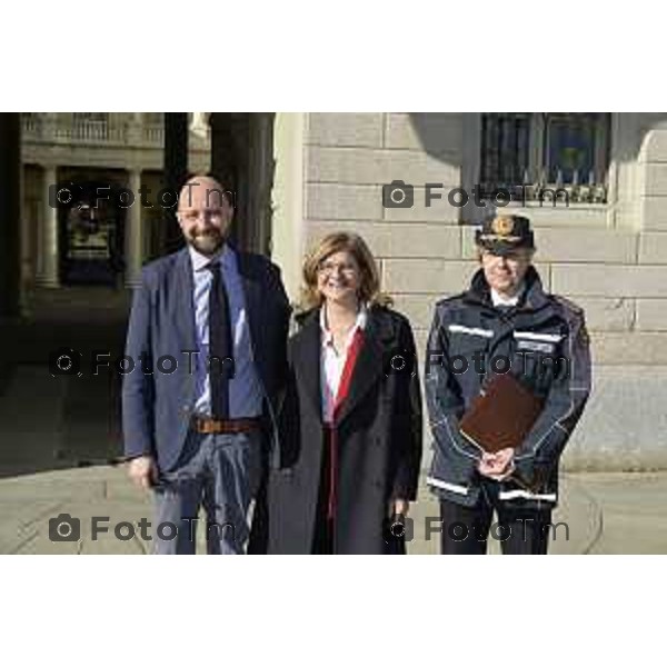 Tiziano Manzoni/LaPresse 24-1- 2025 Italia Cronaca presentazione del nucleo polizia di prossimità appiedato la Sindaca Elena Carnevali, l’assessore alla Sicurezza Giacomo Angeloni con la comandante della Polizia Locale Monica Porta.