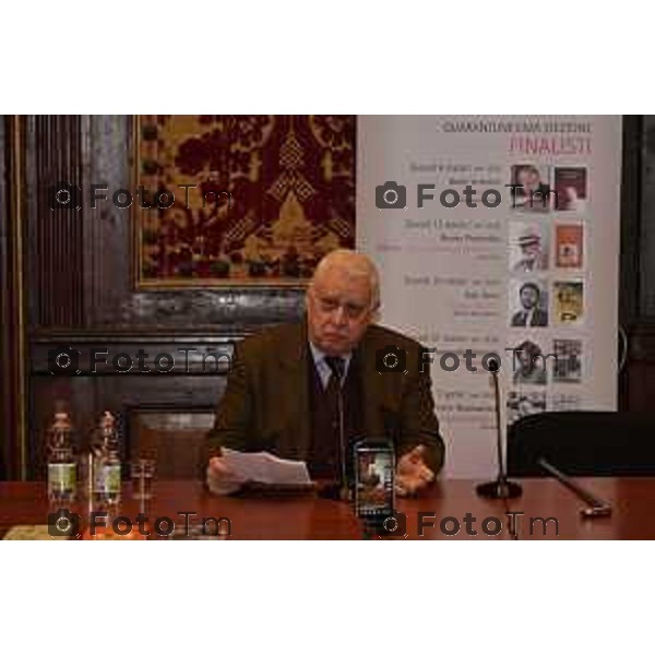 Tiziano Manzoni/LaPresse 30-1- 2025 Italia CronacaBergamo presentazione finalisti 41° l Premio Nazionale narrativa Bergamo la presentazione dei cinque finalisti in gara .Hans Tuzzi