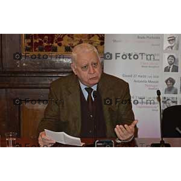 Tiziano Manzoni/LaPresse 30-1- 2025 Italia CronacaBergamo presentazione finalisti 41° l Premio Nazionale narrativa Bergamo la presentazione dei cinque finalisti in gara .Hans Tuzzi