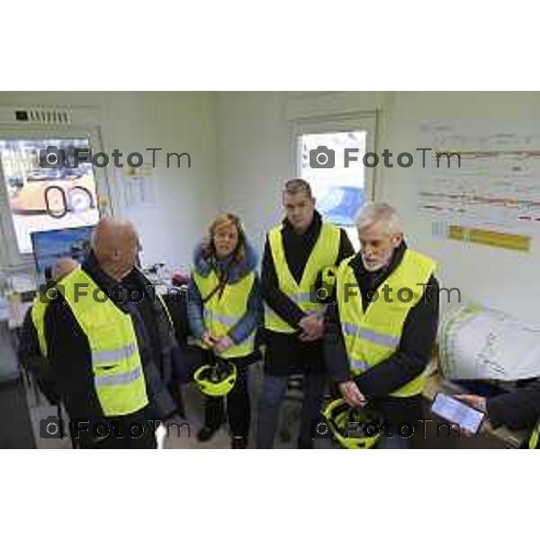 Tiziano Manzoni/LaPresse 04-02-2025 visita ai principali cantieri dell’opera, il capolinea di Verdellino e l’intubamento della roggia Colleonesca Atb e Vitali Spa