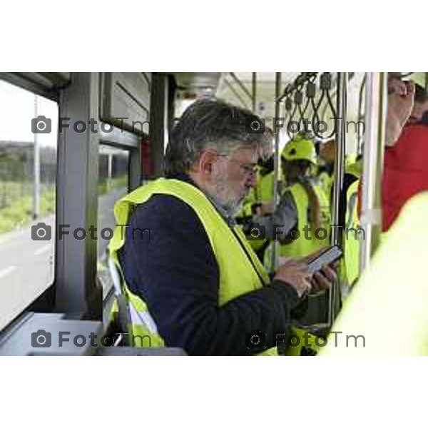 Tiziano Manzoni/LaPresse 04-02-2025 visita ai principali cantieri dell’opera, il capolinea di Verdellino e l’intubamento della roggia Colleonesca Atb e Vitali Spa