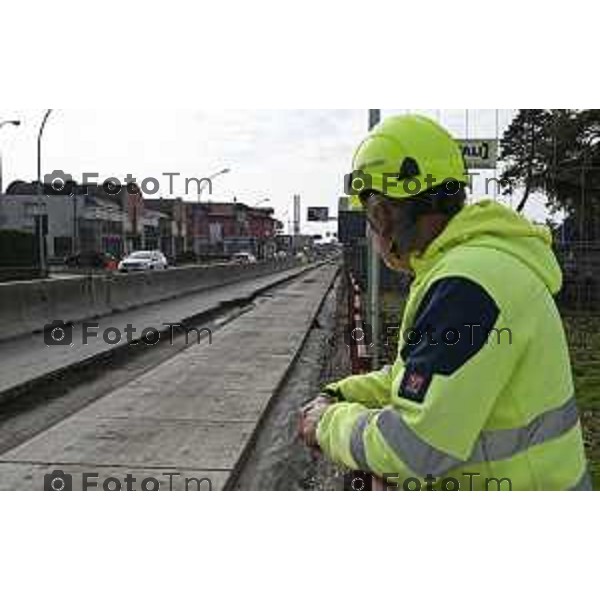 Tiziano Manzoni/LaPresse 04-02-2025 visita ai principali cantieri dell’opera, il capolinea di Verdellino e l’intubamento della roggia Colleonesca Atb e Vitali Spa