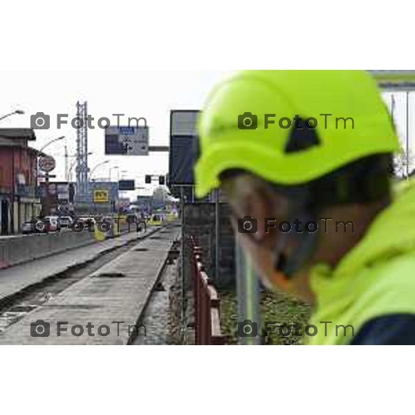 Tiziano Manzoni/LaPresse 04-02-2025 visita ai principali cantieri dell’opera, il capolinea di Verdellino e l’intubamento della roggia Colleonesca Atb e Vitali Spa