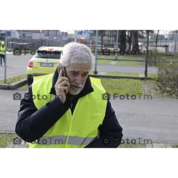 Tiziano Manzoni/LaPresse 04-02-2025 visita ai principali cantieri dell’opera, il capolinea di Verdellino e l’intubamento della roggia Colleonesca Atb e Vitali Spa Marco Berlanda assessore comune di Bg