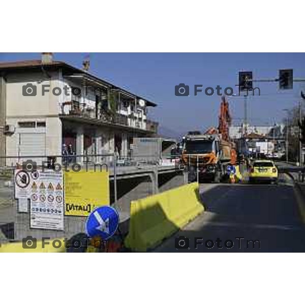 Tiziano Manzoni/LaPresse 04-02-2025 visita ai principali cantieri dell’opera, il capolinea di Verdellino e l’intubamento della roggia Colleonesca Atb e Vitali Spa