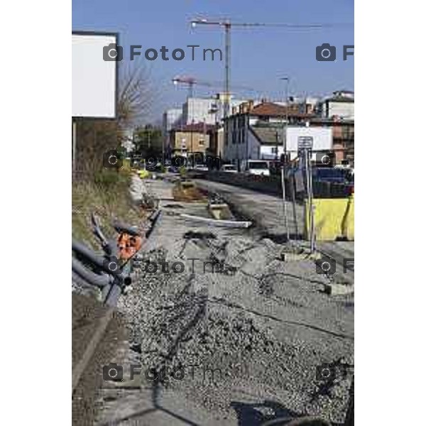 Tiziano Manzoni/LaPresse 04-02-2025 visita ai principali cantieri dell’opera, il capolinea di Verdellino e l’intubamento della roggia Colleonesca Atb e Vitali Spa