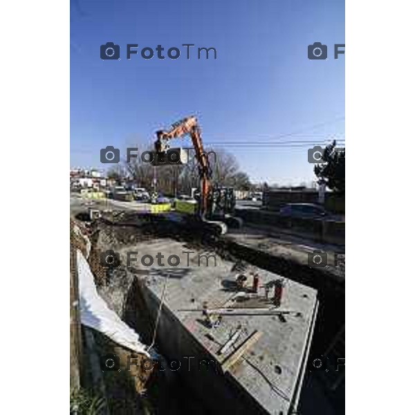 Tiziano Manzoni/LaPresse 04-02-2025 visita ai principali cantieri dell’opera, il capolinea di Verdellino e l’intubamento della roggia Colleonesca Atb e Vitali Spa