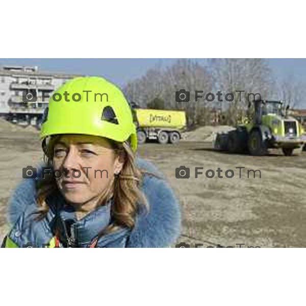 Tiziano Manzoni/LaPresse 04-02-2025 visita ai principali cantieri dell’opera, il capolinea di Verdellino e l’intubamento della roggia Colleonesca Atb e Vitali Spa .Liliana Donato