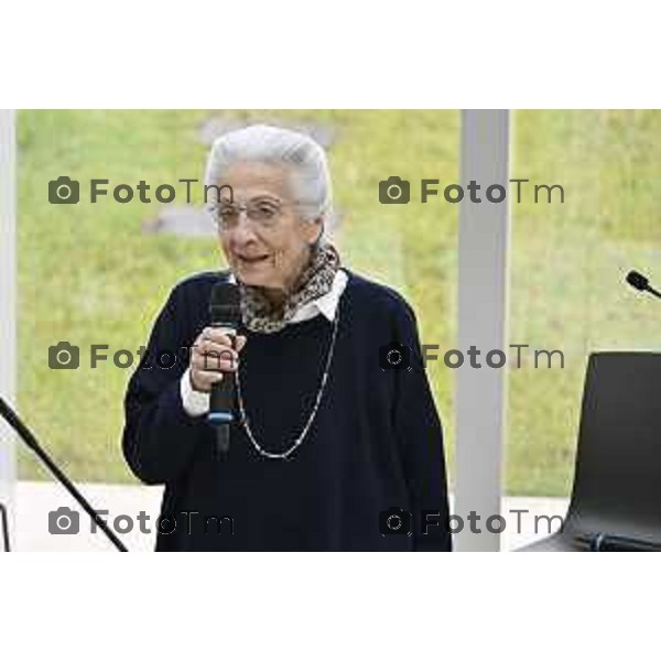 Tiziano Manzoni/LaPresse 11-2- 2025 Bergamo, Italia Cronaca edizione robotica automazione,nelle aziende.Fondazione Dalmine intitola a Rita Levi-Montalcini l\'aula di robotica educativa nata in collaborazione con BergamoScienzaPiera Levi-Montalcini, Presidente dell’Associazione Levi-Montalcini, che visiterà gli spazi dedicati alla zia e incontrerà alcuni studenti e studentesse delle scuole secondarie di secondo grado e del programma tecnico Roberto Rocca.