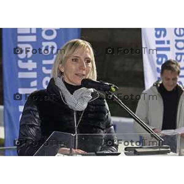 Tiziano Manzoni/LaPresse 21-2- 2025 Italia Cronaca Bergamo l’Assessore Regionale alle Infrastrutture e Opere Pubbliche Claudia Terzi,