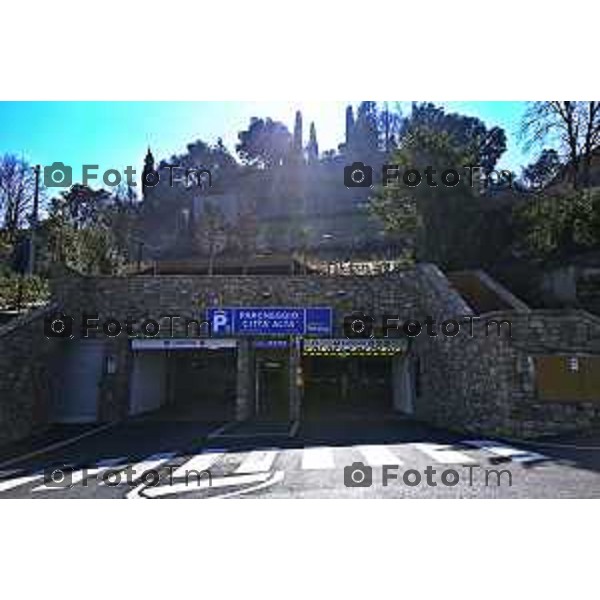 Tiziano Manzoni/LaPresse 4-3- 2025 Italia Cronaca Bergamo Bergamo lavori prato fara città alta per acquedotto ALgua