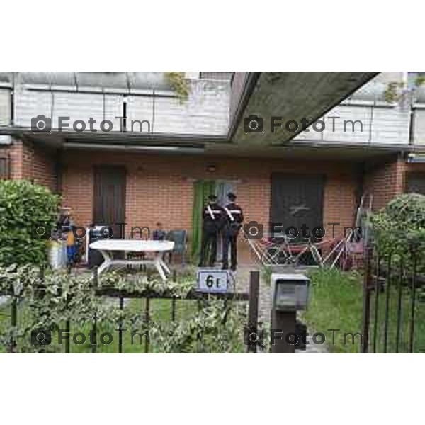 Tiziano Manzoni/LaPresse 9-3- 2025 Italia Cronaca BergamoValbrembo BG Omicidio Luciano Muttoni trovato cdavere a casa