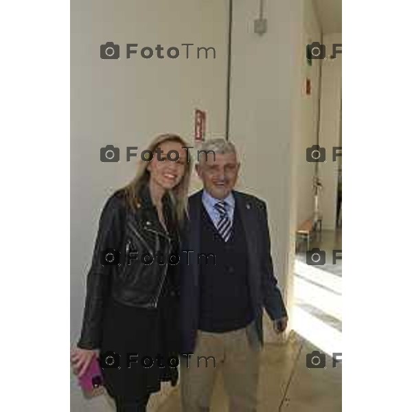 Tiziano Manzoni/LaPresse 04-3- 2025 Italia Cronaca Bergamo Cerimonia di intitolazione dell\'Agri Hub di Spirano a Roberto Maroni Bergamo