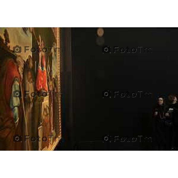 Tiziano Manzoni/LaPresse 10-4- 2025 Italia Cronaca Bergamo Accademia Carrara, DENTRO LORENZO LOTTO la pala di San Bernardino, Maria Luisa Pacelli