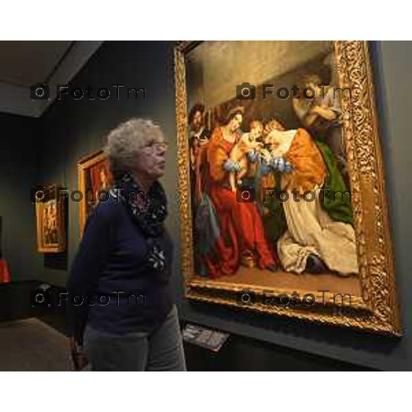 Tiziano Manzoni/LaPresse 10-4- 2025 Italia Cronaca Bergamo Accademia Carrara, DENTRO LORENZO LOTTO la pala di San Bernardino, la fotografia di Axel Hütte