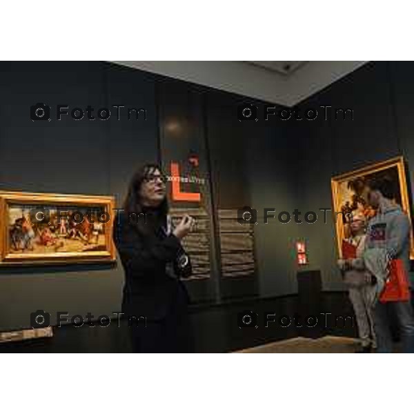 Tiziano Manzoni/LaPresse 10-4- 2025 Italia Cronaca Bergamo Accademia Carrara, DENTRO LORENZO LOTTO la pala di San Bernardino, Maria Luisa Pacelli