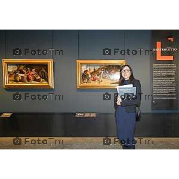 Tiziano Manzoni/LaPresse 10-4- 2025 Italia Cronaca Bergamo Accademia Carrara, DENTRO LORENZO LOTTO la pala di San Bernardino, Maria Luisa Pacelli
