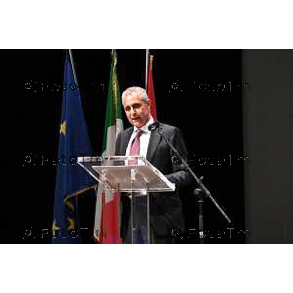 Tiziano Manzoni/LaPresse 110-4- 2025 Italia Cronaca Bergamo Cerimonia celebrativa 173° Anniversario di Fondazione della Polizia di Stato - 10 aprile 2025,