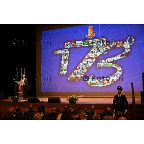 Tiziano Manzoni/LaPresse 110-4- 2025 Italia Cronaca Bergamo Cerimonia celebrativa 173° Anniversario di Fondazione della Polizia di Stato - 10 aprile 2025,