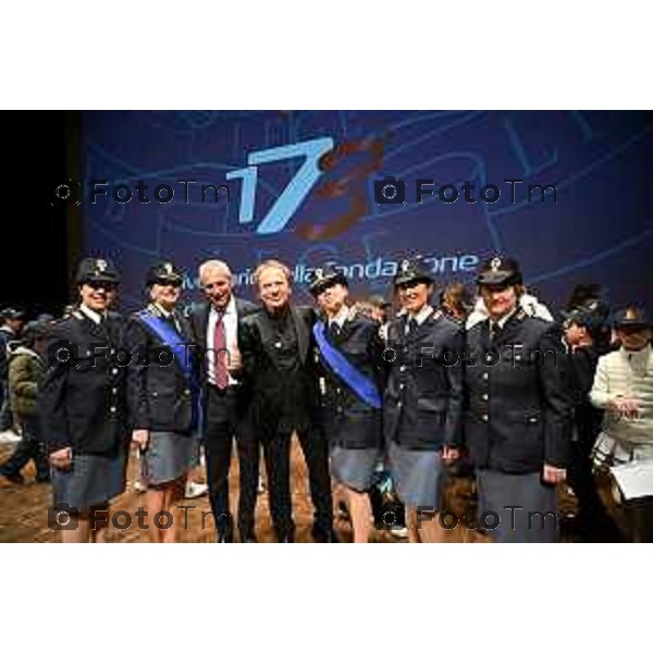 Tiziano Manzoni/LaPresse 110-4- 2025 Italia Cronaca Bergamo Cerimonia celebrativa 173° Anniversario di Fondazione della Polizia di Stato - 10 aprile 2025,