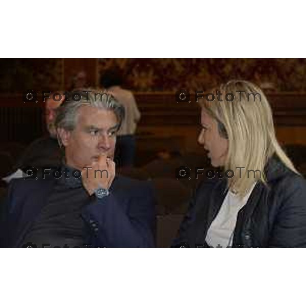 Tiziano Manzoni/LaPresse 14-4- 2025 Italia Cronaca Bergamo Presentazione concorso cinematografico internazionale per il cortometraggio dedicato a inclusione identita e intercultura Daphne Di Cinto Daniela Meridda Sergio Gandi