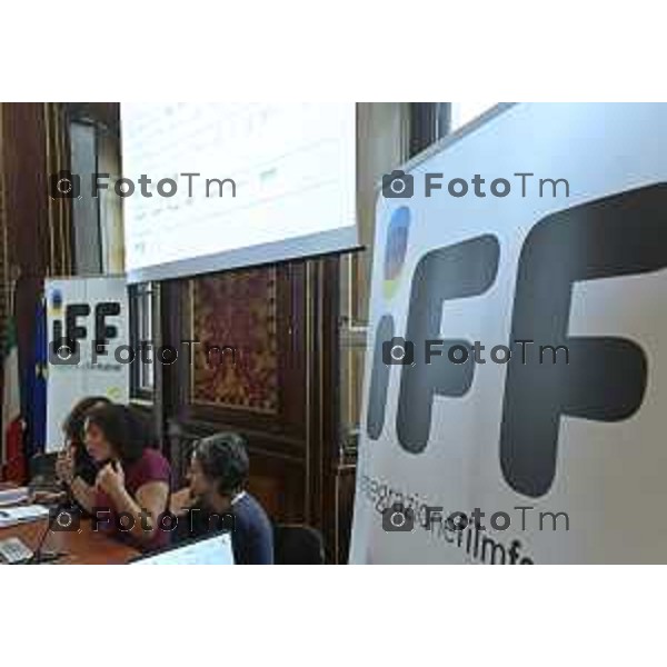 Tiziano Manzoni/LaPresse 14-4- 2025 Italia Cronaca Bergamo Presentazione concorso cinematografico internazionale per il cortometraggio dedicato a inclusione identita e intercultura Daphne Di Cinto Daniela Meridda Sergio Gandi