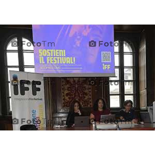 Tiziano Manzoni/LaPresse 14-4- 2025 Italia Cronaca Bergamo Presentazione concorso cinematografico internazionale per il cortometraggio dedicato a inclusione identita e intercultura Daphne Di Cinto Daniela Meridda Sergio Gandi