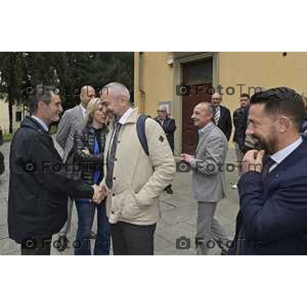 Tiziano Manzoni/LaPresse 17 -4- 2025 Italia Cronaca Bergamo Alzano Lombardo Bg firma. Protocollo di intesa per la realizzazione del nuovo ospedale Marco Passeretta, ontana. Seguirà