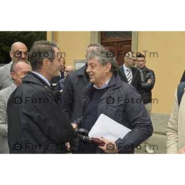 Tiziano Manzoni/LaPresse 17 -4- 2025 Italia Cronaca Bergamo Alzano Lombardo Bg firma. Protocollo di intesa per la realizzazione del nuovo ospedale Attilio Fontana. e Licini