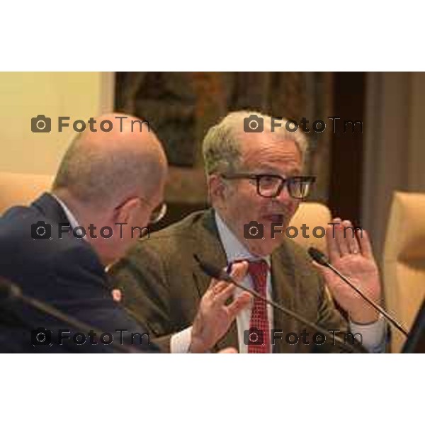 Tiziano Manzoni/LaPresse 23-4- 2025 Italia Cronaca Bergamo Bergamo Romano Prodi presenta il libro