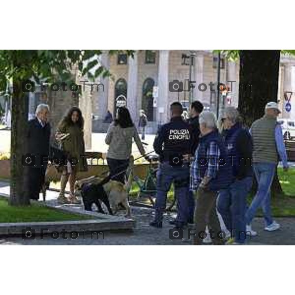 Tiziano Manzoni/LaPresse 12-4- 2025 Italia Cronaca unita cinofile polizia bonifica Bergamo 80° Manifestazioni Anniversario della Liberazione.celebrative del 25 aprile