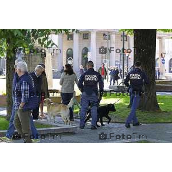 Tiziano Manzoni/LaPresse 12-4- 2025 Italia Cronaca unita cinofile polizia bonifica Bergamo 80° Manifestazioni Anniversario della Liberazione.celebrative del 25 aprile