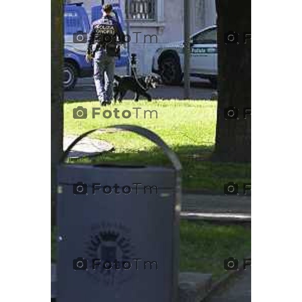 Tiziano Manzoni/LaPresse 12-4- 2025 Italia Cronaca unita cinofile polizia bonifica Bergamo 80° Manifestazioni Anniversario della Liberazione.celebrative del 25 aprile