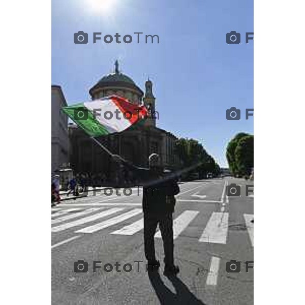 Tiziano Manzoni/LaPresse 12-4- 2025 Italia Cronaca Bergamoitalia tricolore Manifestazioni Anniversario della Liberazione.celebrative del 25 aprile