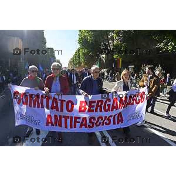 Tiziano Manzoni/LaPresse 12-4- 2025 Italia Cronaca Bergamo Elena Carnevali, Bergamo 80° Manifestazioni Anniversario della Liberazione.celebrative del 25 aprile