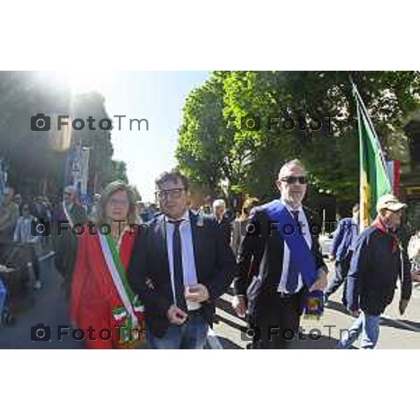 Tiziano Manzoni/LaPresse 12-4- 2025 Italia Cronaca Bergamo Elena Carnevali, Bergamo 80° Manifestazioni Anniversario della Liberazione.celebrative del 25 aprile