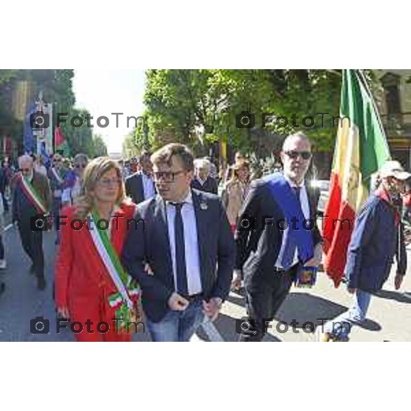 Tiziano Manzoni/LaPresse 12-4- 2025 Italia Cronaca Bergamo Elena Carnevali, Bergamo 80° Manifestazioni Anniversario della Liberazione.celebrative del 25 aprile