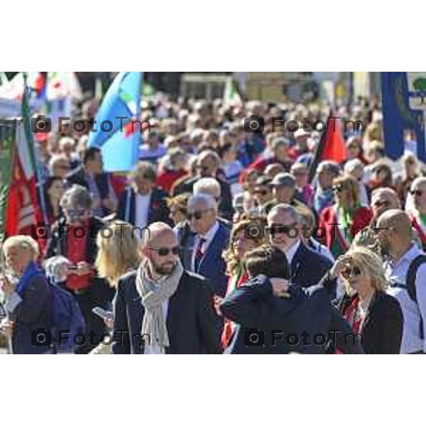 Tiziano Manzoni/LaPresse 12-4- 2025 Italia Cronaca Bergamo Elena Carnevali, Bergamo 80° Manifestazioni Anniversario della Liberazione.celebrative del 25 aprile