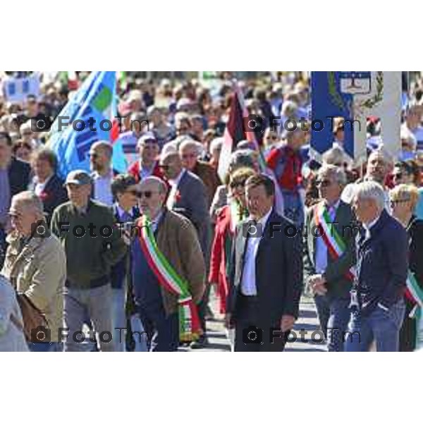 Tiziano Manzoni/LaPresse 12-4- 2025 Italia Cronaca Bergamo Elena Carnevali, Bergamo 80° Manifestazioni Anniversario della Liberazione.celebrative del 25 aprile