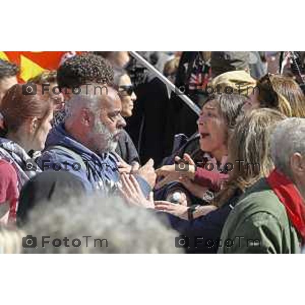 Tiziano Manzoni/LaPresse 12-4- 2025 Italia Cronaca Bergamo Elena Carnevali, Bergamo 80° Manifestazioni Anniversario della Liberazione.celebrative del 25 aprile