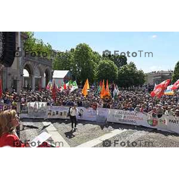 Tiziano Manzoni/LaPresse 12-4- 2025 Italia Cronaca Bergamo Elena Carnevali, Bergamo 80° Manifestazioni Anniversario della Liberazione.celebrative del 25 aprile
