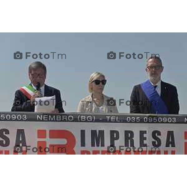 Tiziano Manzoni/LaPresse 30-4- 2025 Italia Cronaca BergamoBoltiere Bg Inaugurazione Variante