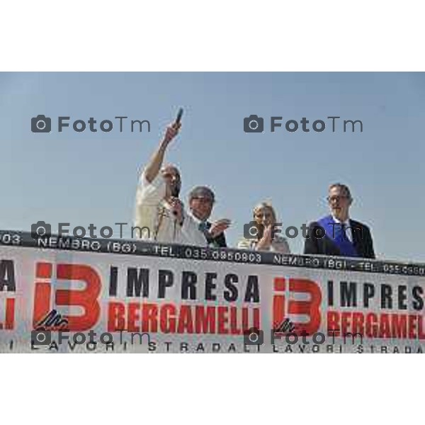 Tiziano Manzoni/LaPresse 30-4- 2025 Italia Cronaca BergamoBoltiere Bg Inaugurazione Variante